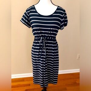 Nautical striped maternity dress